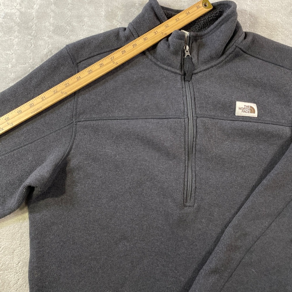 The North Face Gordon Lyons 1/4 Zip Fleece Sweater Mens XL Grey School Outdoor - Picture 6 of 11